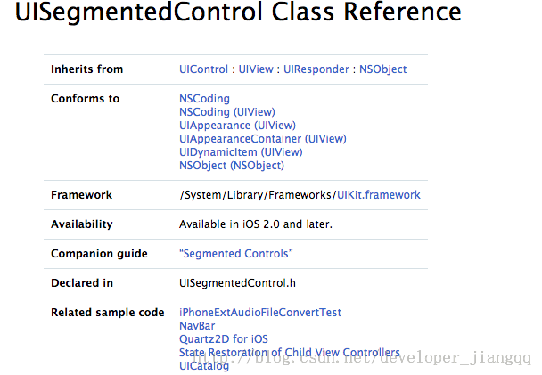 IOS学习笔记(七)之UISegmentedControl分段控件的基本概念和使用方法